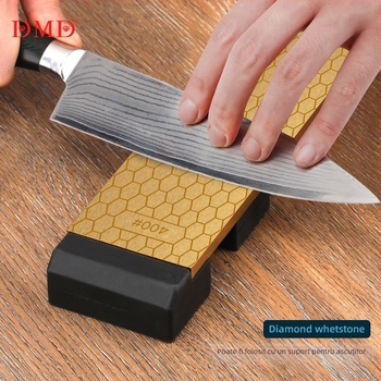 DMD piatră de ascuțit diamant, cu două fețe, acoperire titan, model fagure, granulație 400/1000