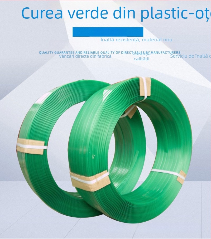 1608 Bandă metal-plastic PET pentru ambalare – piatră, lemn și oțel – sarcini grele