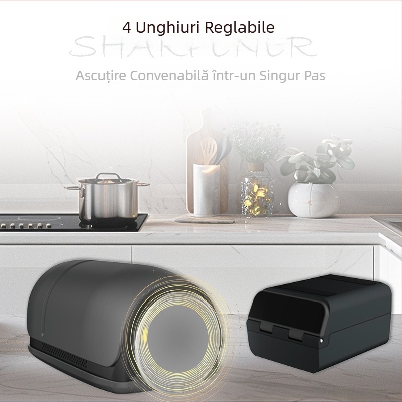 Acutor electric rotativ cu piatră de ascuțit rotundă reîncărcabilă și lame înlocuibile