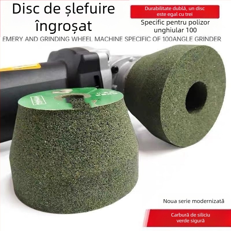 Roată de șlefuit piatră îngroșată cu diamant pentru granit și piatră, disc de polisare, carburi de siliciu verde
