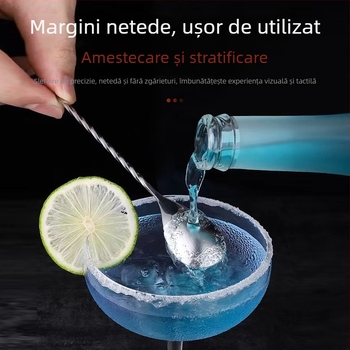Lingură de bar din oțel inoxidabil, formă de picătură de apă pentru cocktailuri, 32 g, 1 mm, culoare solidă
