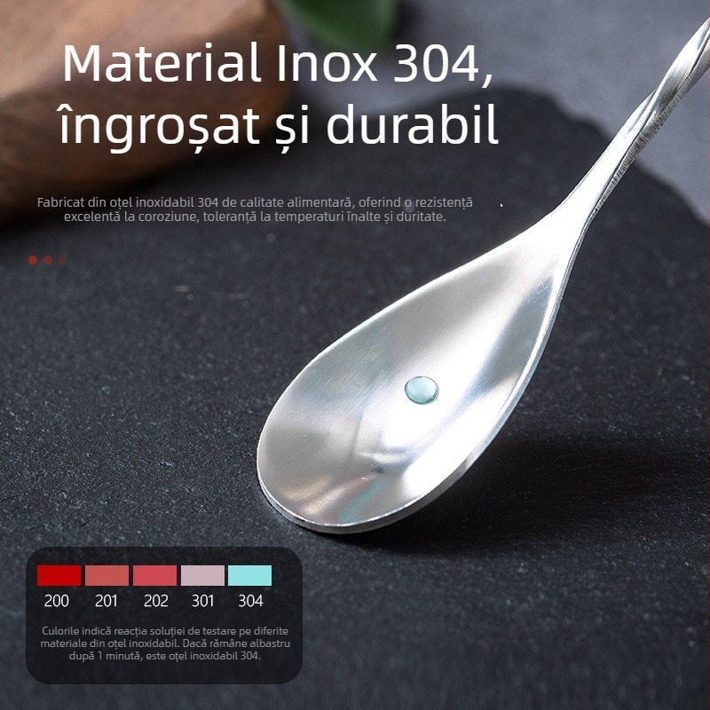 Lingură de bar din oțel inoxidabil, formă de picătură de apă pentru cocktailuri, 32 g, 1 mm, culoare solidă