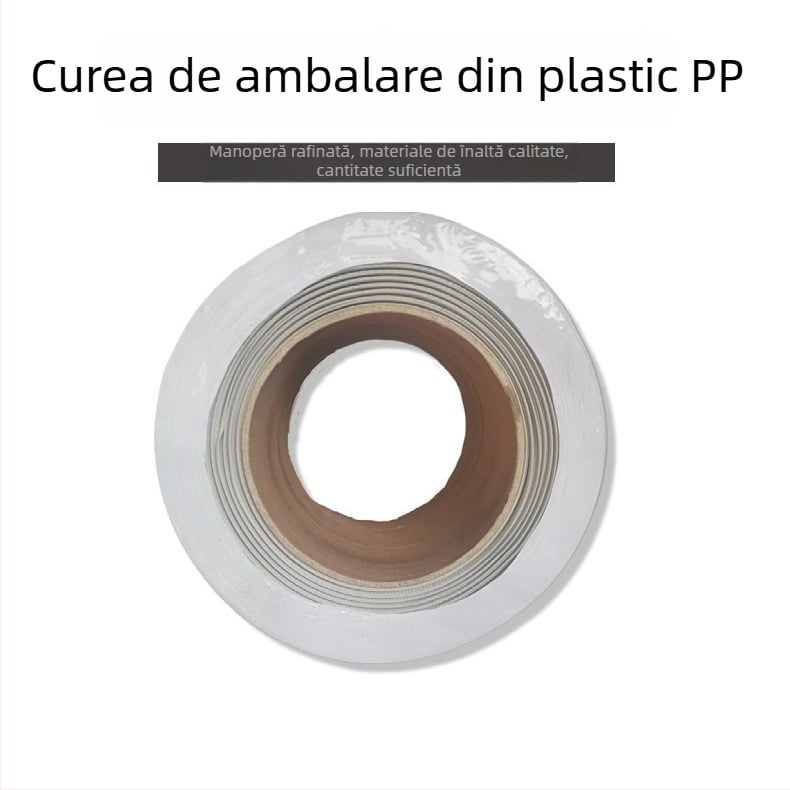 Bandă PP pentru ambalare, lățime 1,2 inci, pentru mașini – alb