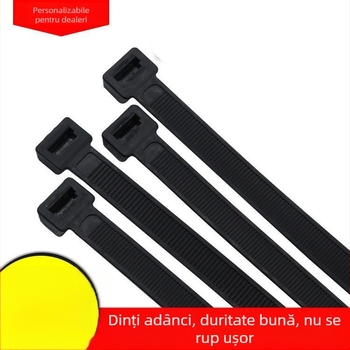 Legături negre din nylon, UV-rezistente, extra-large, late și groase, pentru legare în grădină, standard GB