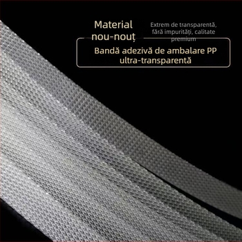 Bandă transparentă PP pentru ambalare, nouă, pentru mașini complet automate și semi-automate; bandă de sigilare; bandă cu topire manuală; bandă plastică de ambalare.