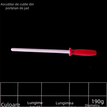 Rod ceramic de ascuțit pentru cuțite, finisaj porțelan, granulație fină pentru bucătăriilor comerciale