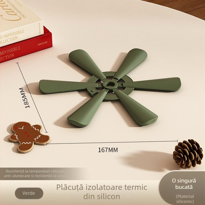 Placă din silicon rezistentă la temperaturi înalte pentru masă – potrivită pentru farfurii, boluri, cești și oale