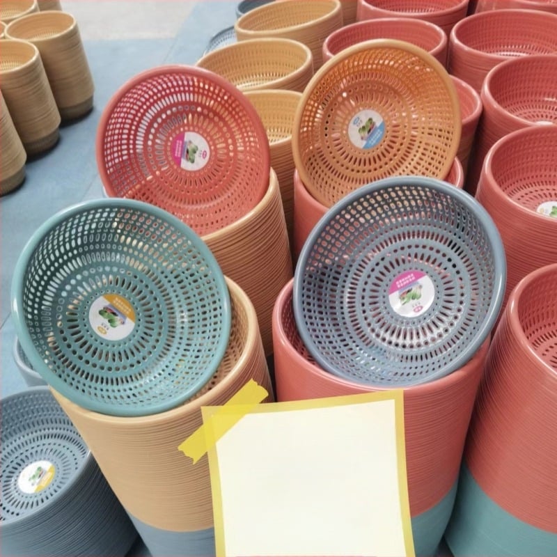 Coș din plastic pentru spălat și scurgere în bucătărie, multifuncțional pentru legume și fructe