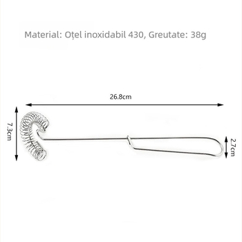 Tel de ouă din oțel inoxidabil 430, manual, cu arc spiral pentru amestecarea cremei