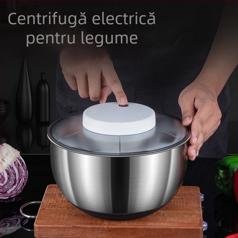 Spălător electric din oțel inoxidabil, capacitate mare, pentru fructe și legume