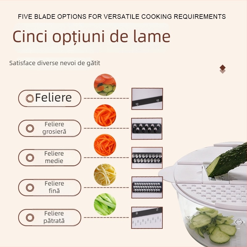 Personalizat 2-în-1 Dehidrator și Tăietor de Legume, Dehidrator pentru Salate, Dispozitiv Multifuncțional pentru Răzuire și Feliere
