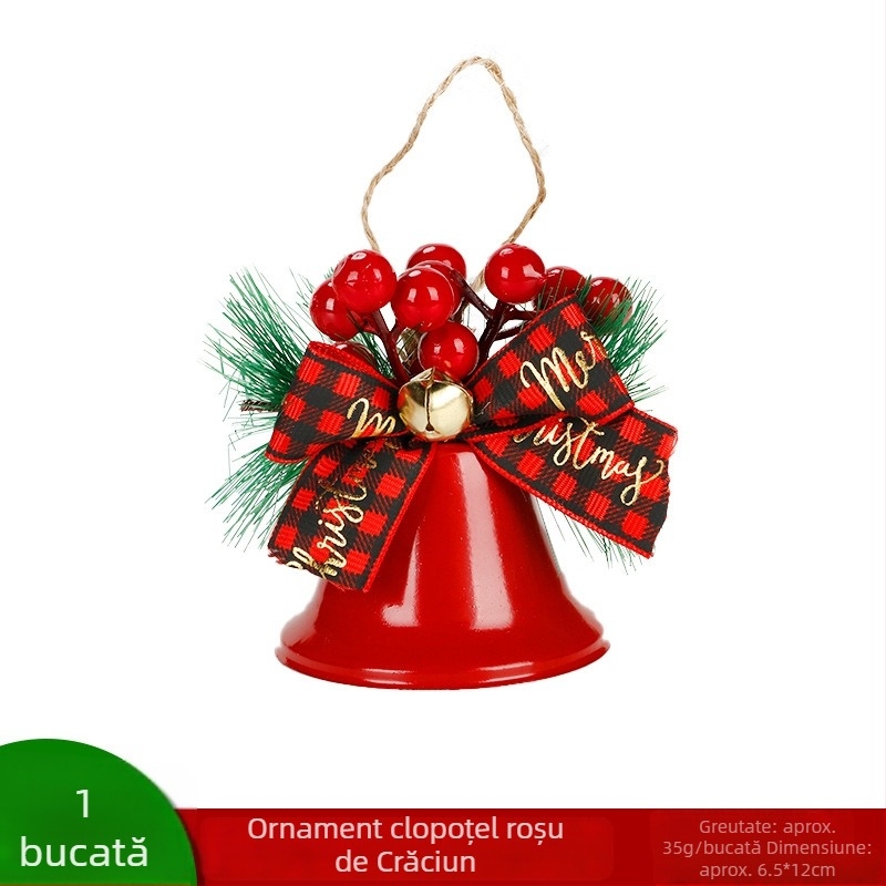 Pandantiv metalic cu funda pentru Crăciun – ornament pentru brad și vitrină, realizat manual
