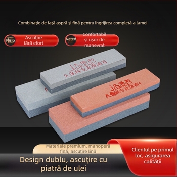 Jiupoly piatră de ascuțit cu două fețe pentru bucătărie, cu corund brun
