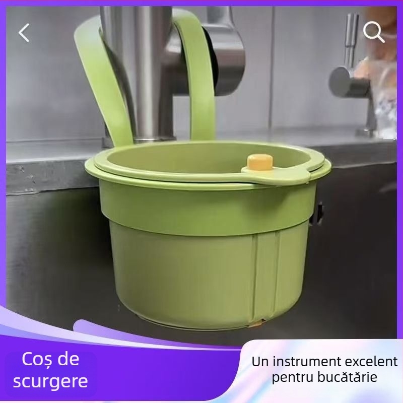Coș suspendat pentru chiuvetă, separator pentru resturi alimentare, spălarea și scurgerea fructelor