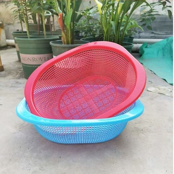 Coș oval din plastic pentru spălarea orezului, drenaj în bucătărie, pentru fructe și legume, multifuncțional pentru uz casnic