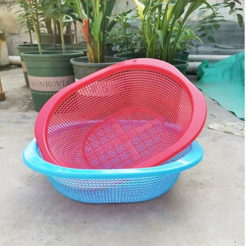 Coș oval din plastic pentru spălarea orezului, drenaj în bucătărie, pentru fructe și legume, multifuncțional pentru uz casnic