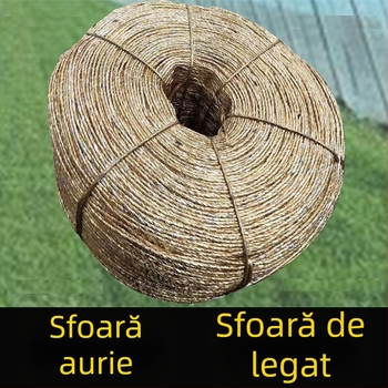 Sfoară aurie din poliester pentru ambalarea hârtiei uzate, laminare în seră, legare grea, sfoară pe bobină