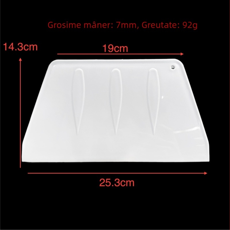 Spatulă din plastic multifuncțională, grosime mare, extralargă; spatulă trapezoidală; unealtă de copt prăjituri; spatulă cu două fețe; racletă pentru tăițeii de orez