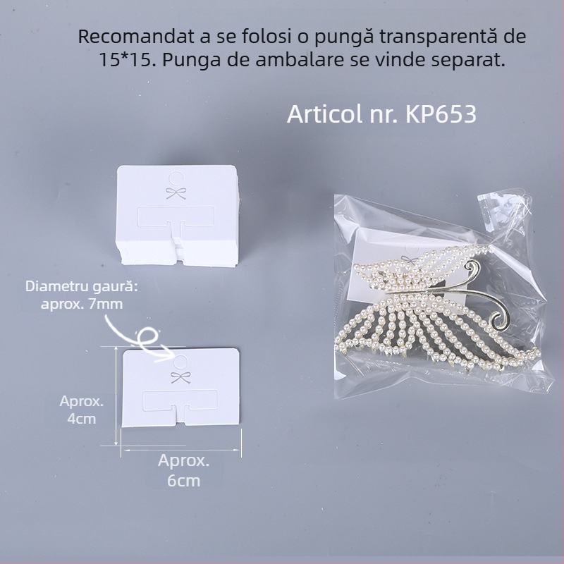 Carduri din carton pentru funda pentru agrafe de păr DIY - aproximativ 100 de foi în dimensiuni variate