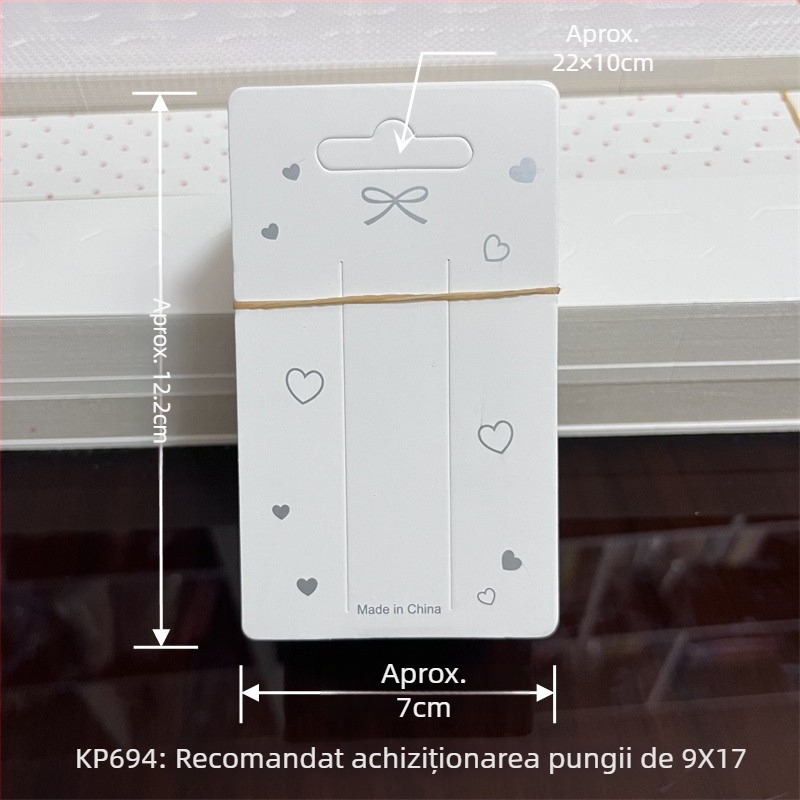 Carduri din carton pentru funda pentru agrafe de păr DIY - aproximativ 100 de foi în dimensiuni variate