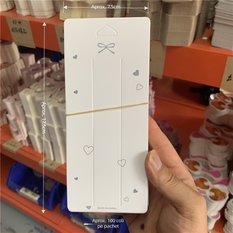 Carduri din carton pentru funda pentru agrafe de păr DIY - aproximativ 100 de foi în dimensiuni variate