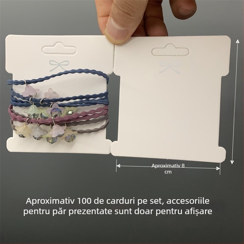 Carduri din carton pentru funda pentru agrafe de păr DIY - aproximativ 100 de foi în dimensiuni variate