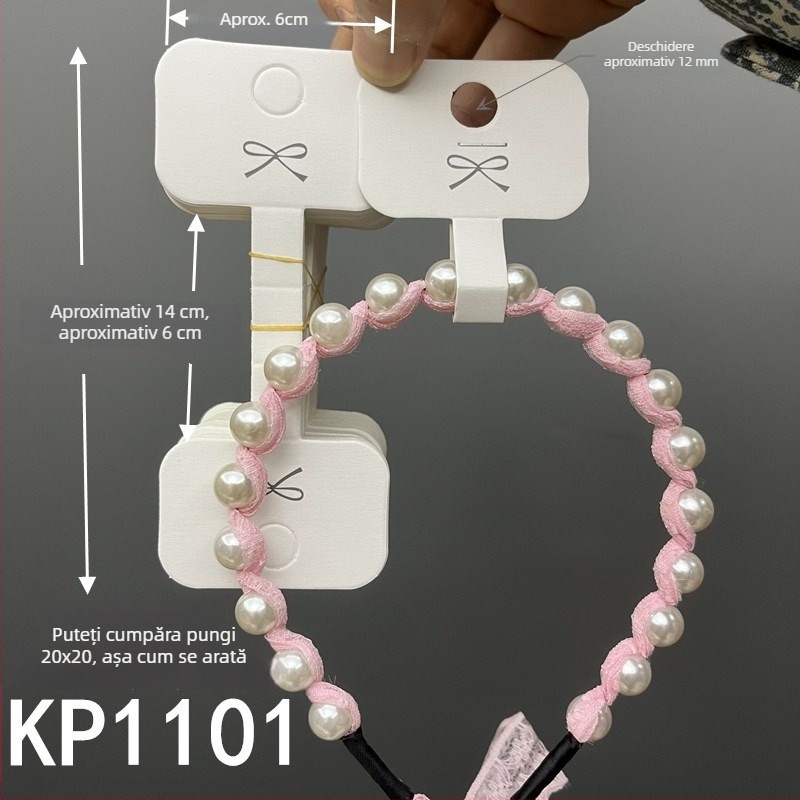 Carduri din carton pentru funda pentru agrafe de păr DIY - aproximativ 100 de foi în dimensiuni variate