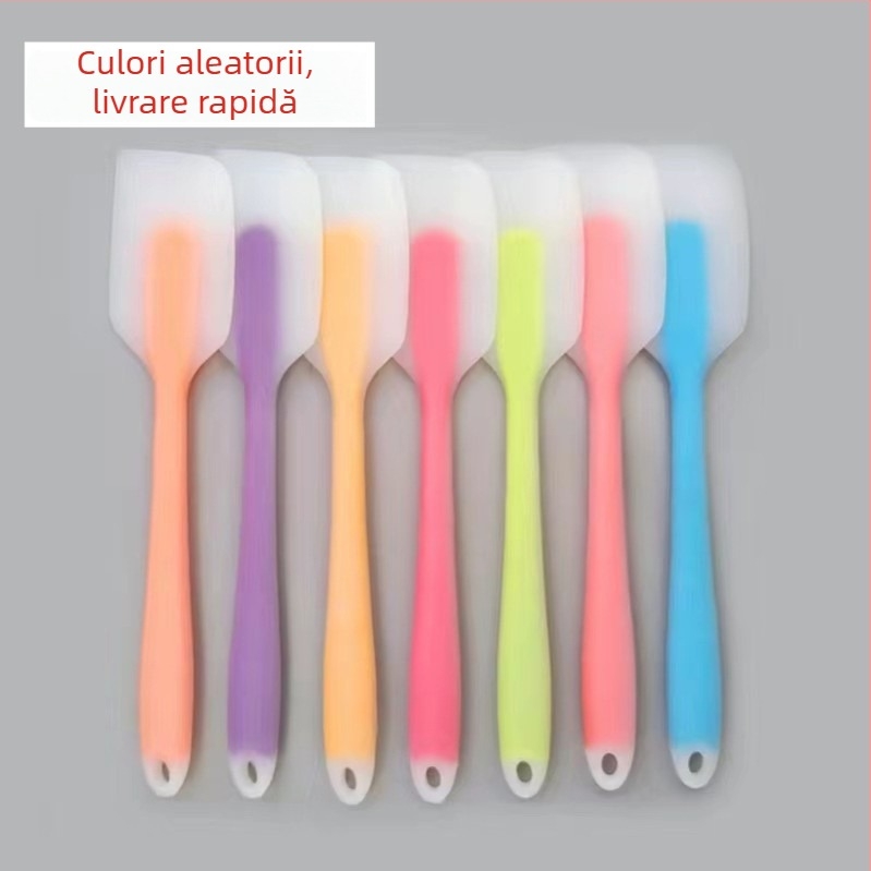 Spatulă din silicon alimentar, rezistentă la temperaturi înalte, pentru coacere și decorarea cu cremă a torturilor