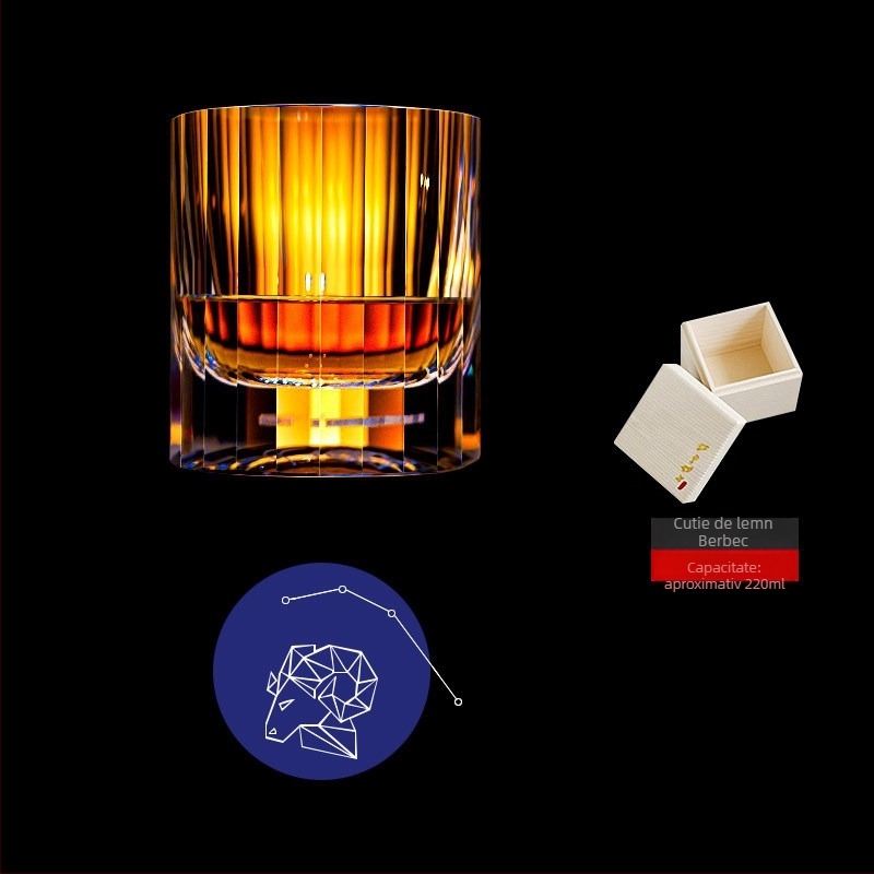 Pahar de whisky K9 din cristal cu plumb, stil european, cu zodie, pahar creativ pentru băuturi