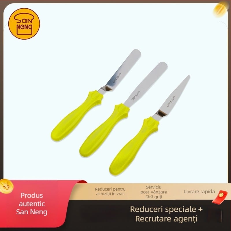 UN35211 Set de 3 spatule pentru netezirea cremei la torturi