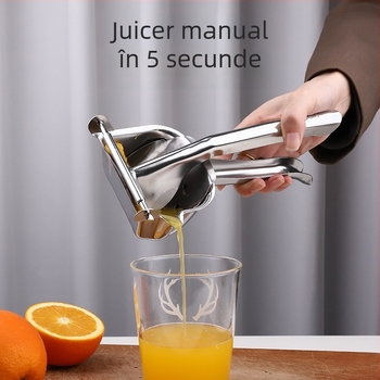 Stoarcător manual din oțel inoxidabil pentru rodie, lămâie și portocale – compact pentru uz casnic