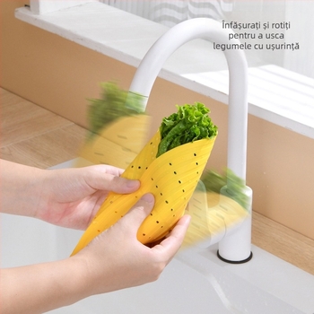 Coș de spălat din silicon cu drenaj – coș de scurgere pentru salate și varză murată
