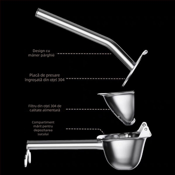 Storcător manual din oțel inoxidabil 304 pentru lămâi și fructe – presă de suc