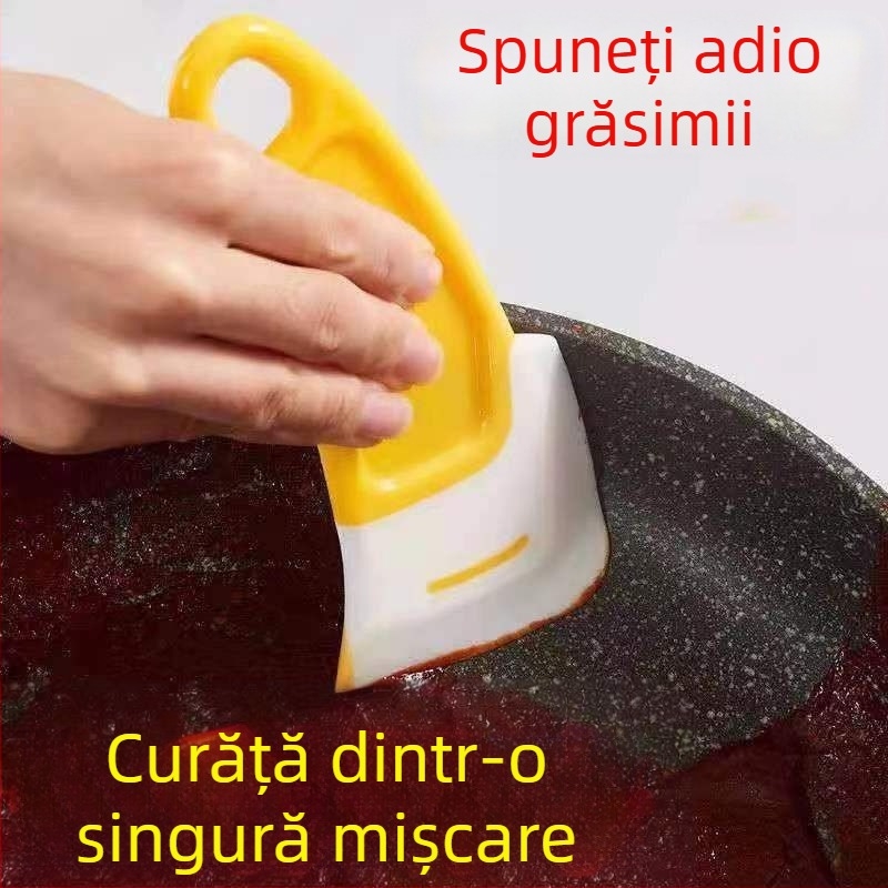 Spatulă din silicon în stil japonez pentru curățarea fundului oalei, rezistentă la temperaturi înalte, potrivită pentru spălat oale și vase