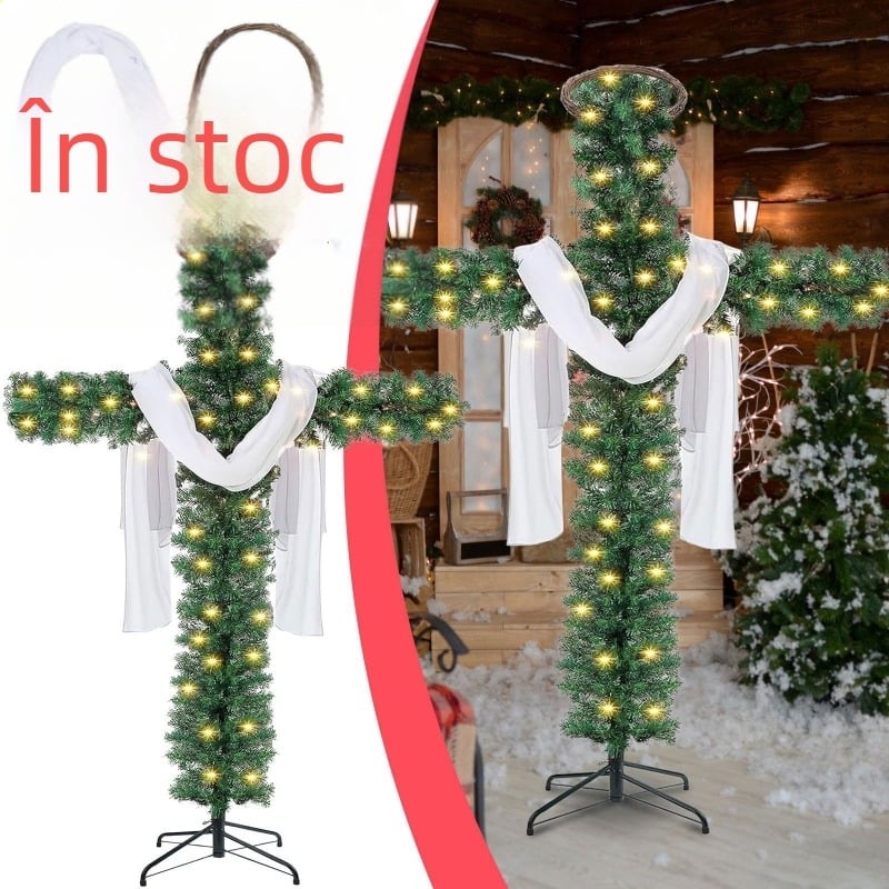 Ornamente pentru brad de interior cu cruce și motive de Paște