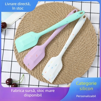 Spatulă din silicon dintr-o bucată pentru coacere, cu dimensiuni mari și mici incluse, spatulă pentru prăjituri