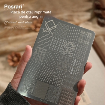 Tensor model elegant retro dantelă TG-006 placă de stamping pentru artă unghii cu panglică, fundă, inimă și trandafir