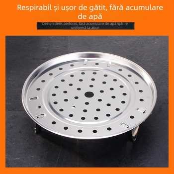 Suport de aburi din oțel inoxidabil, rotund, cu picioare, vas de aburi multifuncțional pentru bucătărie