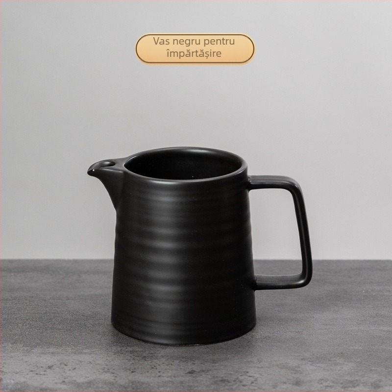 Set ceramic pentru cafea V60 cu filtru, fierbător pour-over și ceașcă de separare a ceaiului