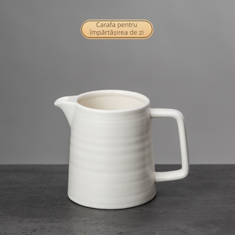 Set ceramic pentru cafea V60 cu filtru, fierbător pour-over și ceașcă de separare a ceaiului