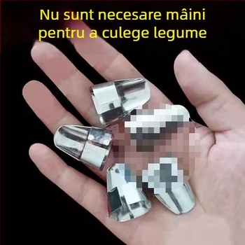Protector deget din oțel inoxidabil cu cuțit pentru degetul mare — protecție pentru tăierea legumelor și curățarea usturoiului