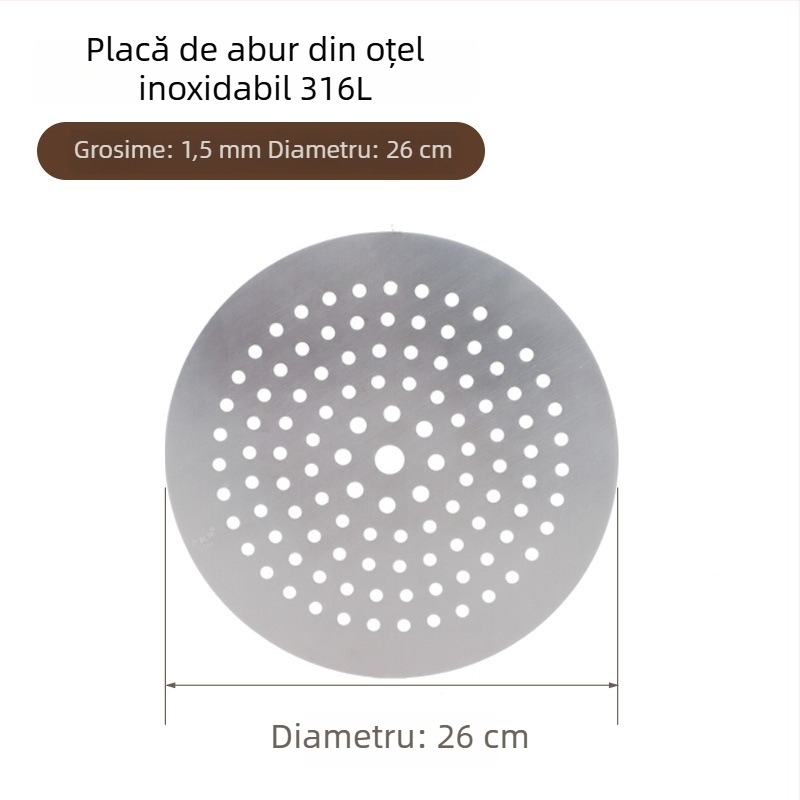 Raft de aburi rotund din oțel inoxidabil 316L pentru uz casnic