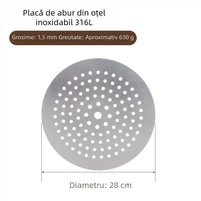 Raft de aburi rotund din oțel inoxidabil 316L pentru uz casnic