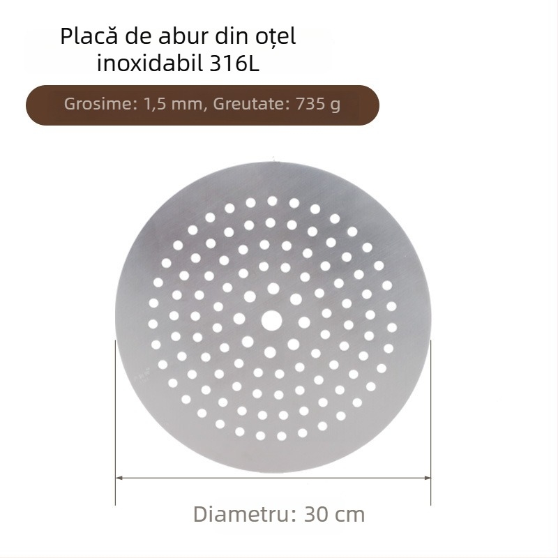 Raft de aburi rotund din oțel inoxidabil 316L pentru uz casnic