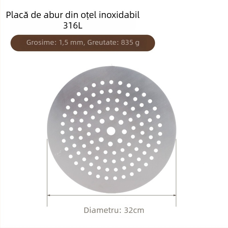 Raft de aburi rotund din oțel inoxidabil 316L pentru uz casnic