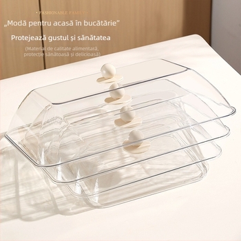 Cap pătrat din plastic, de calitate alimentară, transparent, protecție împotriva prafului, pentru alimentație rapidă comercială, acoperire pentru produse de panificație