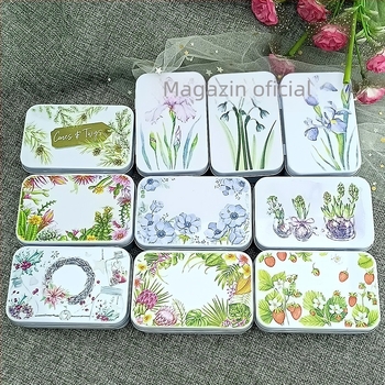 Cutie metalică pătrată cu capac pentru ambalarea săpunului făcut manual și accesorii