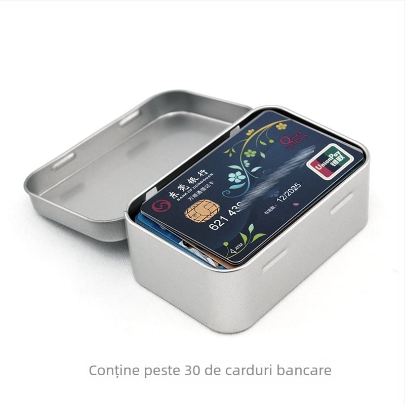 Cutie metalică pătrată cu capac pentru ambalarea săpunului făcut manual și accesorii