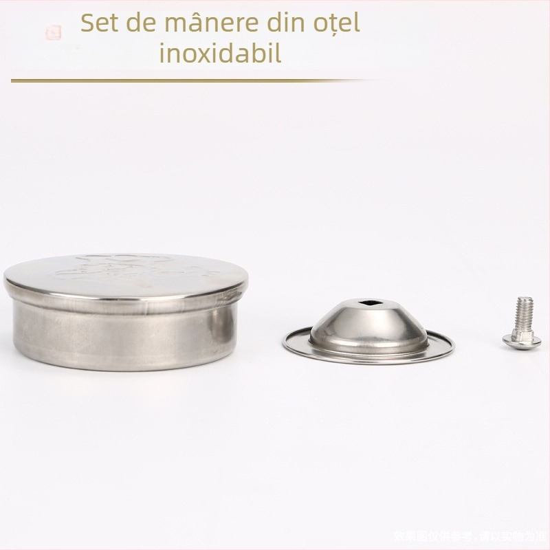 Capac pentru găleata de supă din oțel inoxidabil, gros, de calitate alimentară, capac plat, rotund, universal pentru uz casnic, dimensiune mare