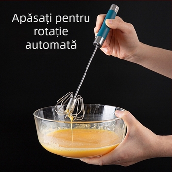Batator pentru ouă din oțel inoxidabil, tip presat, agitator rotativ semi-automat, cap de amestecare îngroșat
